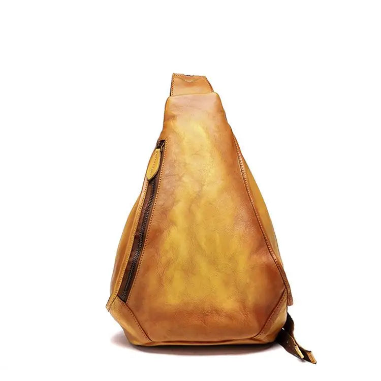 MOTAORA Vintage Damen Leder-Rucksack – Handgefertigter Echtleder Rucksack mit floraler Prägung, kompakt & diebstahlsicher