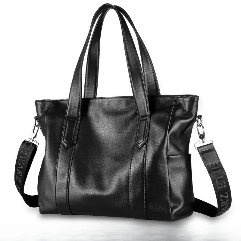 Genuine Cowhide Herren Messenger & Laptop Bag – Luxus Business Briefcase im Koreanischen Stil