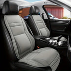 Ergonomisches PU-Leder Auto-Sitzkissen mit Rücken- & Beinunterstützung – Belüftetes Komfort-Sitzpolster mit Staufächern, universell passend
