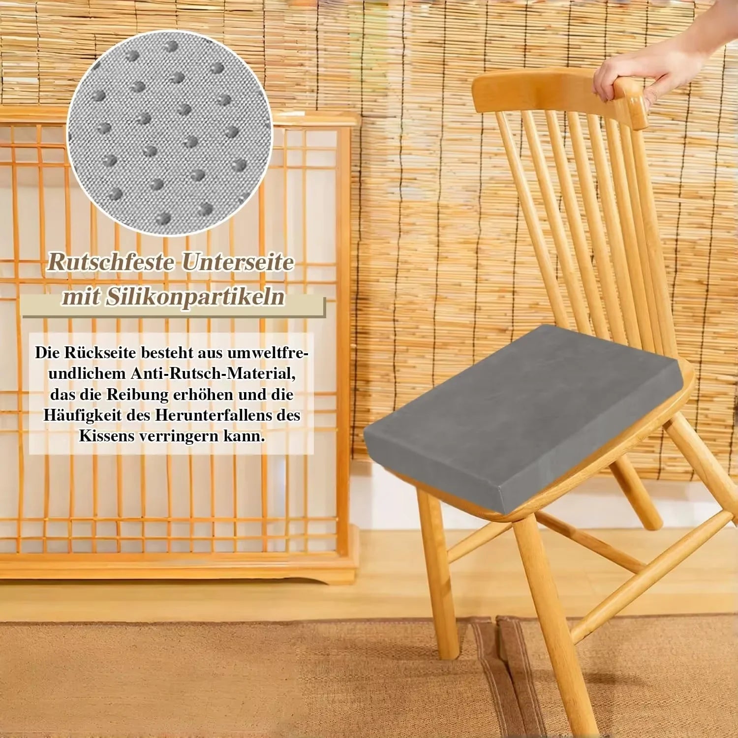 Maßgefertigte wasserdichte Sitzauflage aus Wachsstoff – Komfort Gartenbank- & Stuhlkissen mit Memory-Schaum für Innen & Außen