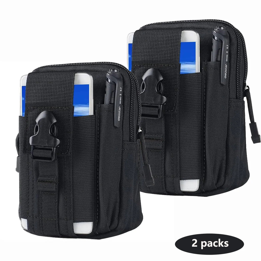 Taktische Handy Gürteltasche EDC - Riñonera compacta para exteriores con más bolsas para todos los días, usos y actividades 