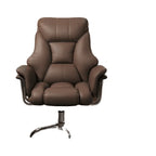 Bureau ergonomique Relax en cuir PU avec meubles de rangement – ​​Meuble de direction avec fonction de liège et aluminium pour le bureau à domicile 