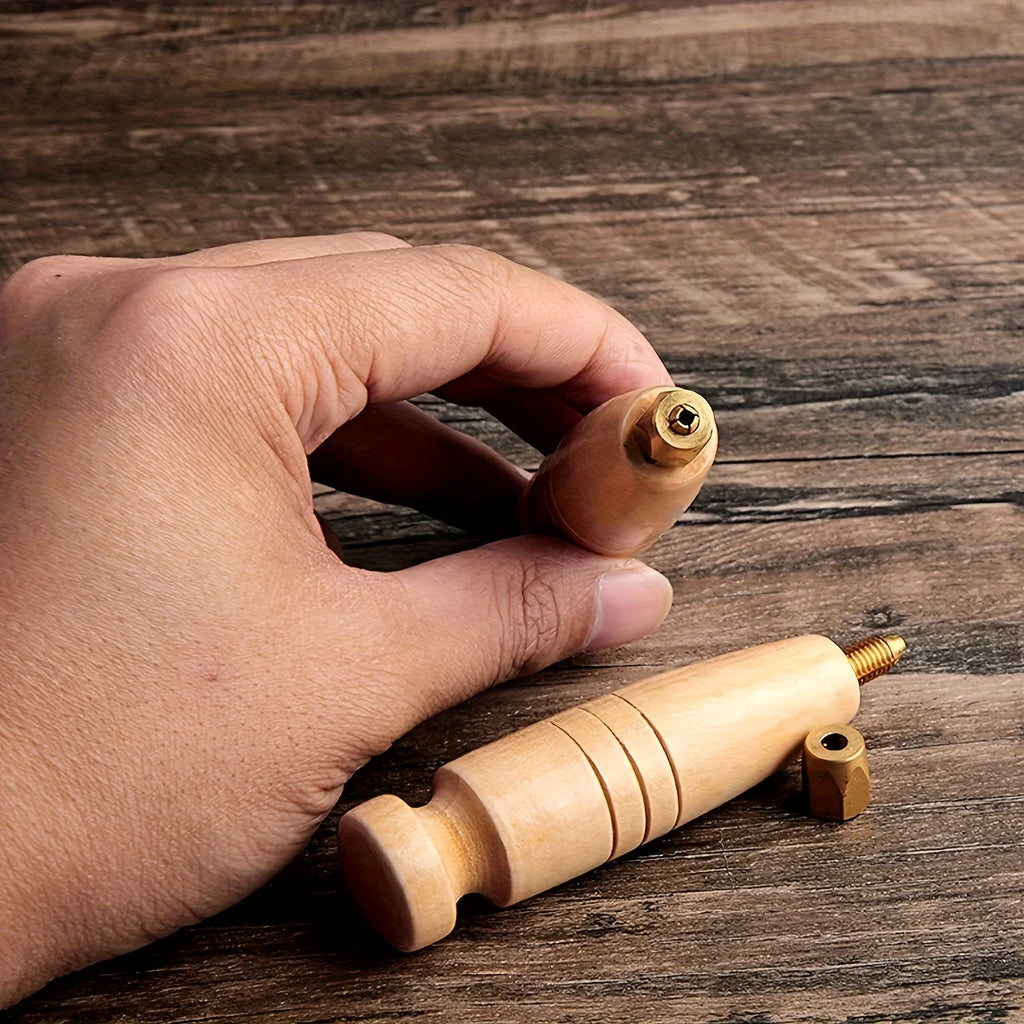 DIY Leder Nähhorn Set 24-teilig – Lederhandwerkzeug für Schnelles Nähen, Reparatur & Handwerk