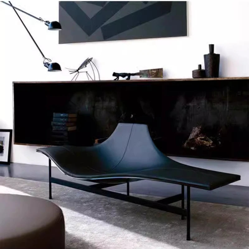 Luxuriöser schwarzer Leder-Relaxsessel in Übergröße – Moderner italienischer Designer-Loungestuhl für Wohnzimmer, Hotel & Lounge