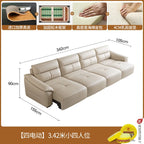 Leder Schlafsofa 2025 – Intelligentes elektrisches Sofa Bett für kleine Wohnungen, multifunktionales Faltsofa im Light-Luxury Design