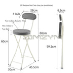 ZJMZYM Klappbarer Barhocker aus PU – Moderner, platzsparender Faltstuhl mit Rückenlehne für Küche, Café & kleine Räume