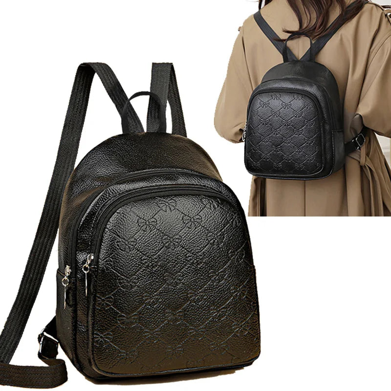 Mochila de cuero de PU unisex de estilo coreano - Mochila Trendiger Softback con gran estatura para todas las etiquetas, escuelas y viajes
