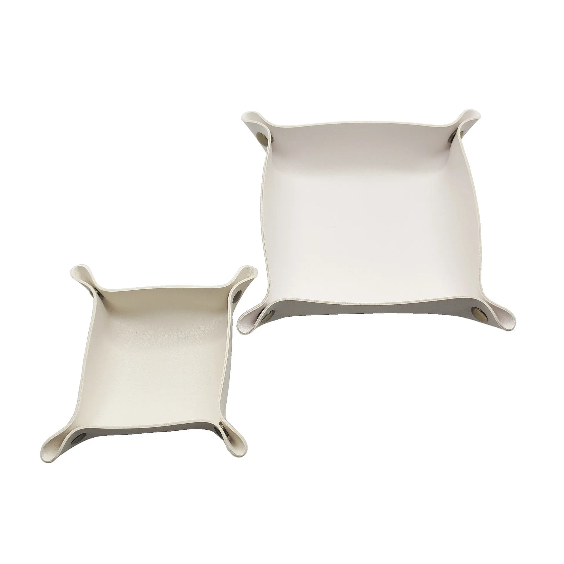 Nordic PU Leder Ablageschale 20×20 cm – Stilvolle Aufbewahrungsbox & faltbares Ordnungstablett für Haushalt & Reise