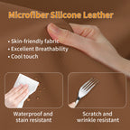 Set aus 2 luxuriösen Esszimmerstühlen aus Mikrofaserleder – Gepolsterte Dining Chairs mit Armlehnen für Küche, Restaurant, Hotel & Büro