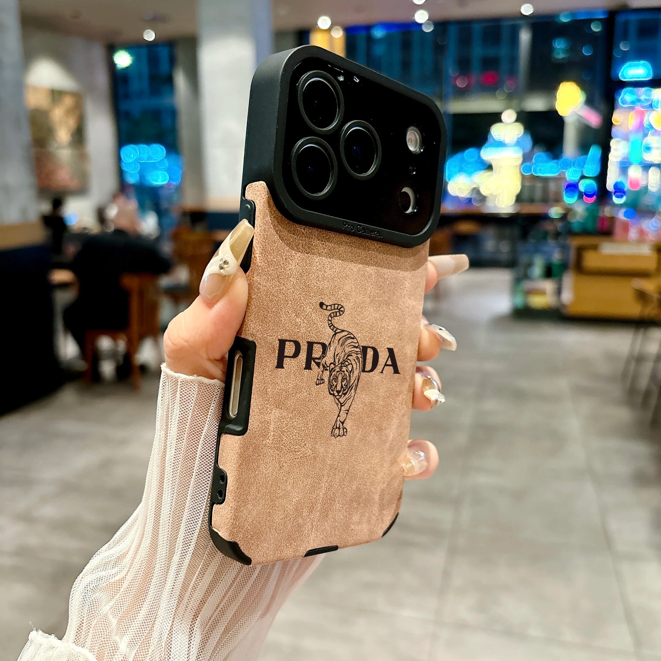 Luxuriöse Mikrofaser-Leder Handyhülle für iPhone 17, 16, 15, 14, 13, 12, 11 Pro &amp; Pro Max - Funda de cubierta completa Italy Tiger Streetwear