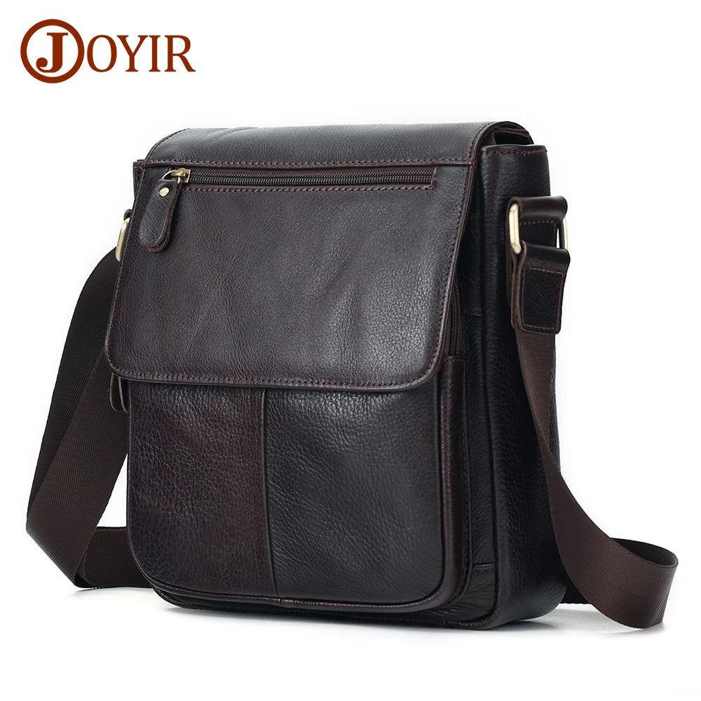 JOYIR Herren Leder Messenger Bag – Vintage Crossbody &amp; Schultertasche aus echtem Rindsleder