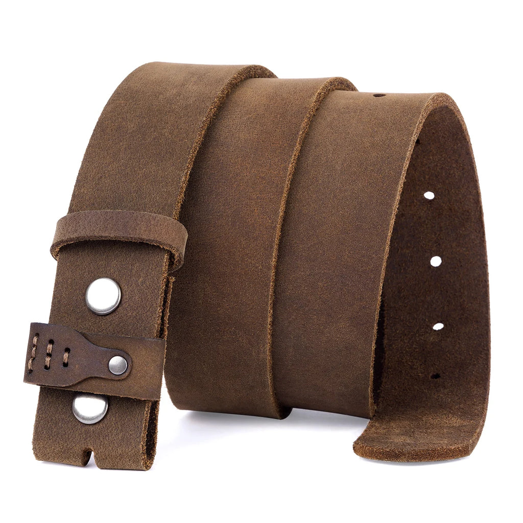 BISON DENIM Leder Herren Gürtel – Vintage Top-Leder ohne Schnalle