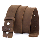 BISON DENIM Leder Herren Gürtel – Vintage Top-Leder ohne Schnalle