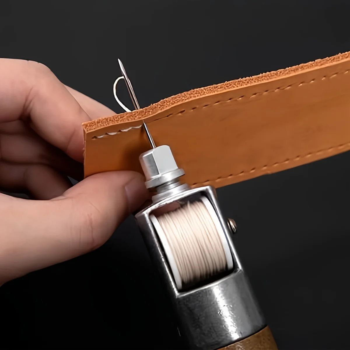 7-teiliges Profi Lockstitch Nähset – Hochwertiges Handnäh-Werkzeug für Möbel-, Leder- & Reparaturarbeiten