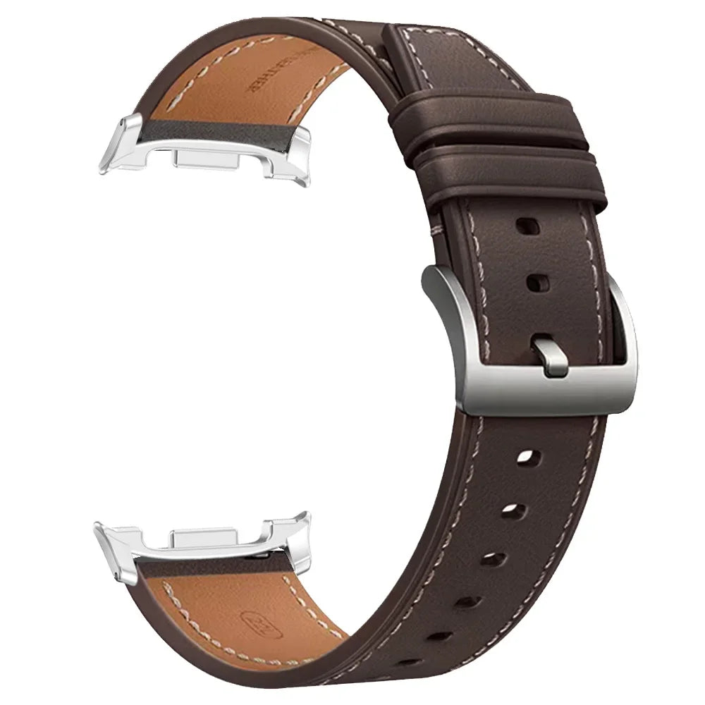 Leather Watch Strap For Samsung Galaxy Watch 8 40/44mm/ 8 Classic 46mm Adjustable Wrist Bands For Samsung Watch8 Bracelet Correa