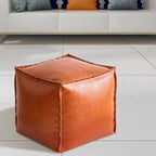 PU Leder Sitzwürfel mit Stauraum – Minimalistischer Aufbewahrungs-Ottoman &amp; Sitzbank mit rutschfester Basis (40×40×40 cm) 