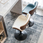 Luxus Barhocker aus Echtleder – Europäischer Design-Barstuhl, höhenverstellbar & drehbar für Home Bar, Theke und Empfang