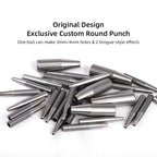 WUTA Austauschbare Brogue Lederlochstanze aus Edelstahl – Blumen- & Rundloch-Punch für Schuhe, Gürtel & Uhrenarmbänder