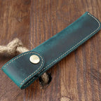 Handgefertigtes Leder Stifteetui im Vintage-Stil – Echtes Leder Pen Sleeve für Travel Notebook, Journals & Füller