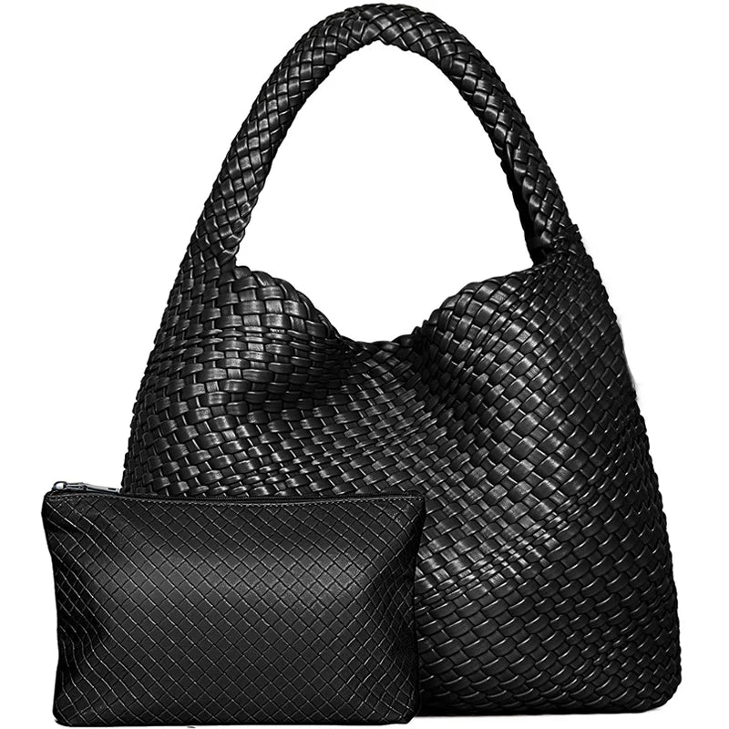Sac fourre-tout en cuir pour femme – Grande pochette en cuir PU avec pochette pour le travail, le tourisme et les loisirs 