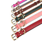 Customized Leder-Hundehalsband & Leinen-Set – Weiches, Gepolstertes Leder für Kleine, Mittelgroße und Große Hunde mit Kostenloser Gravur