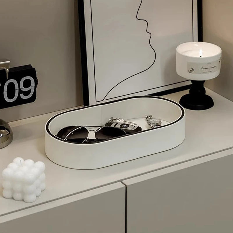 Elegante PU Leder Ablagebox im Japan Style – Stilvoller Valet Tray & Organizer für Schlüssel, Schmuck & Kosmetik
