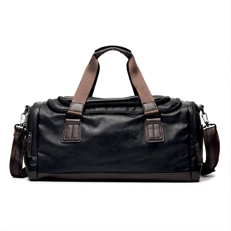 RUIMOM Vintage Sporttasche aus Lederoptik – Große Fitness- &amp; Reisetasche als Schulter- und Messenger Bag para mujeres y hombres