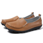 HAJINK Damen Flats 2024 – Weiche Slip-On Loafers aus echtem Leder, elegante Moccasins für Alltag & Freizeit, Plus Size