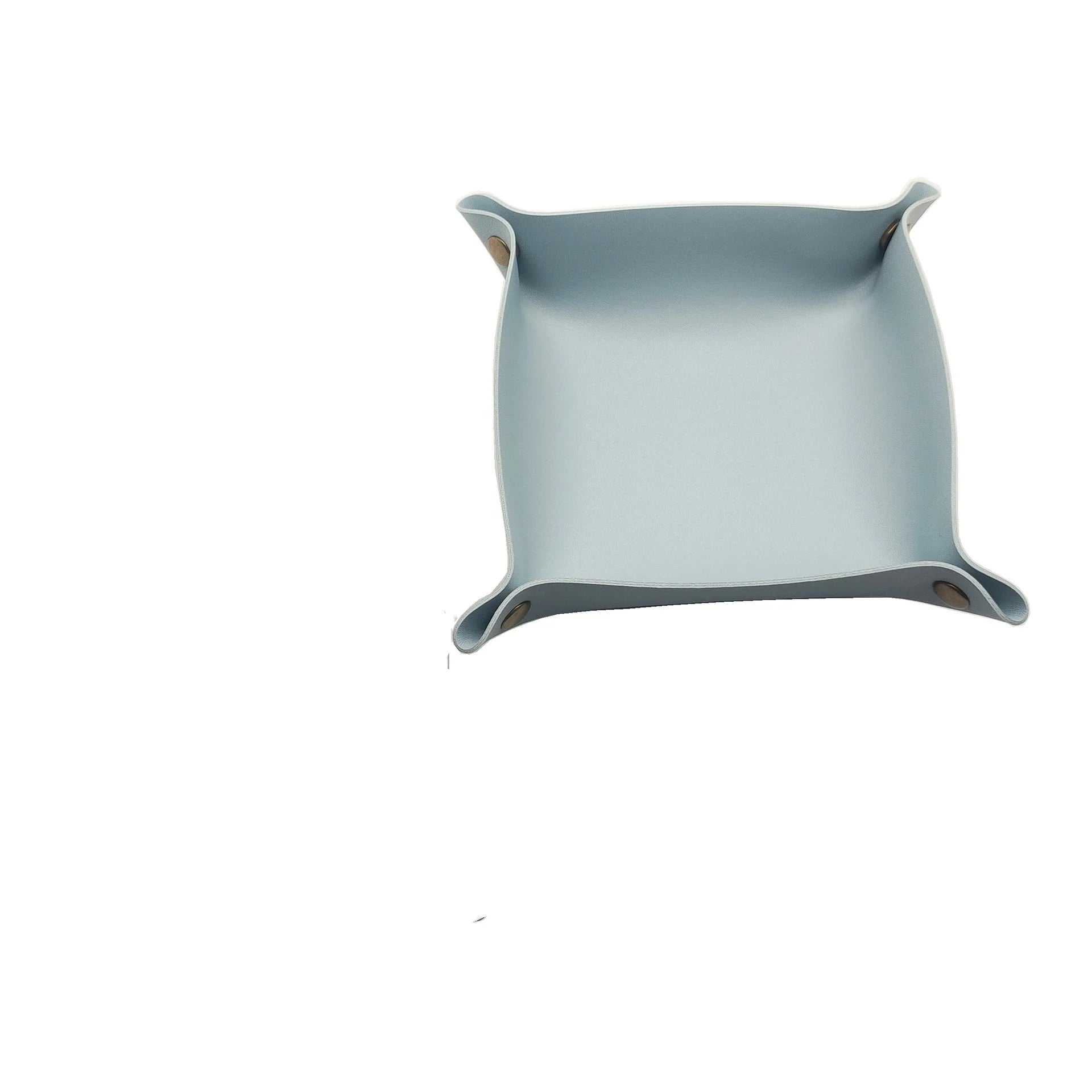 Nordische PU Leder Ablageschale 15 × 15 cm – Faltbare Desktop Storage Box für Schmuck, Kosmetik & Schlüssel