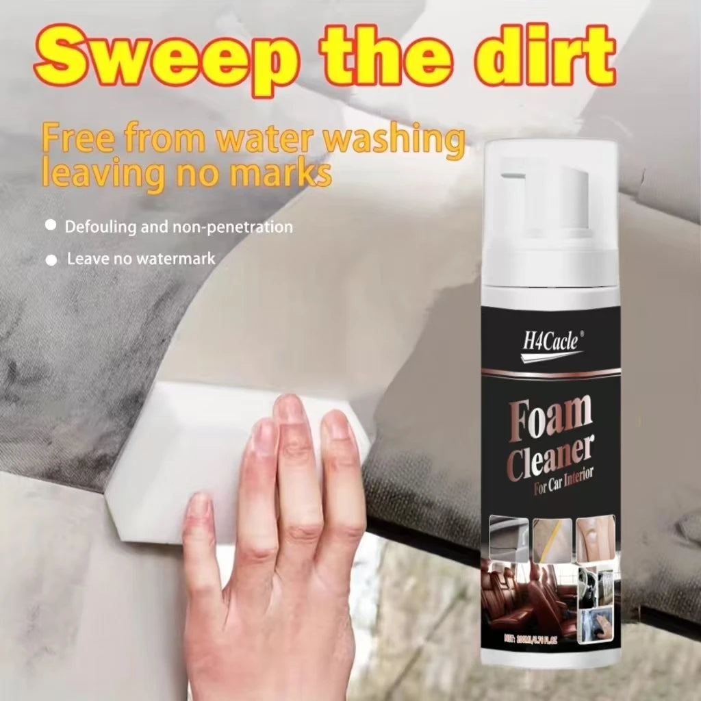 H4Cacle Multifunktionaler Schaumreiniger – Auto Innenraum & Lederpflege, Fleckenentferner für Haushalt & Fahrzeug