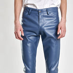 Herren Kunstlederhose im Rock & Biker Style – Slim Fit Skinny PU Lederhose für Party, Club & Motorrad-Look