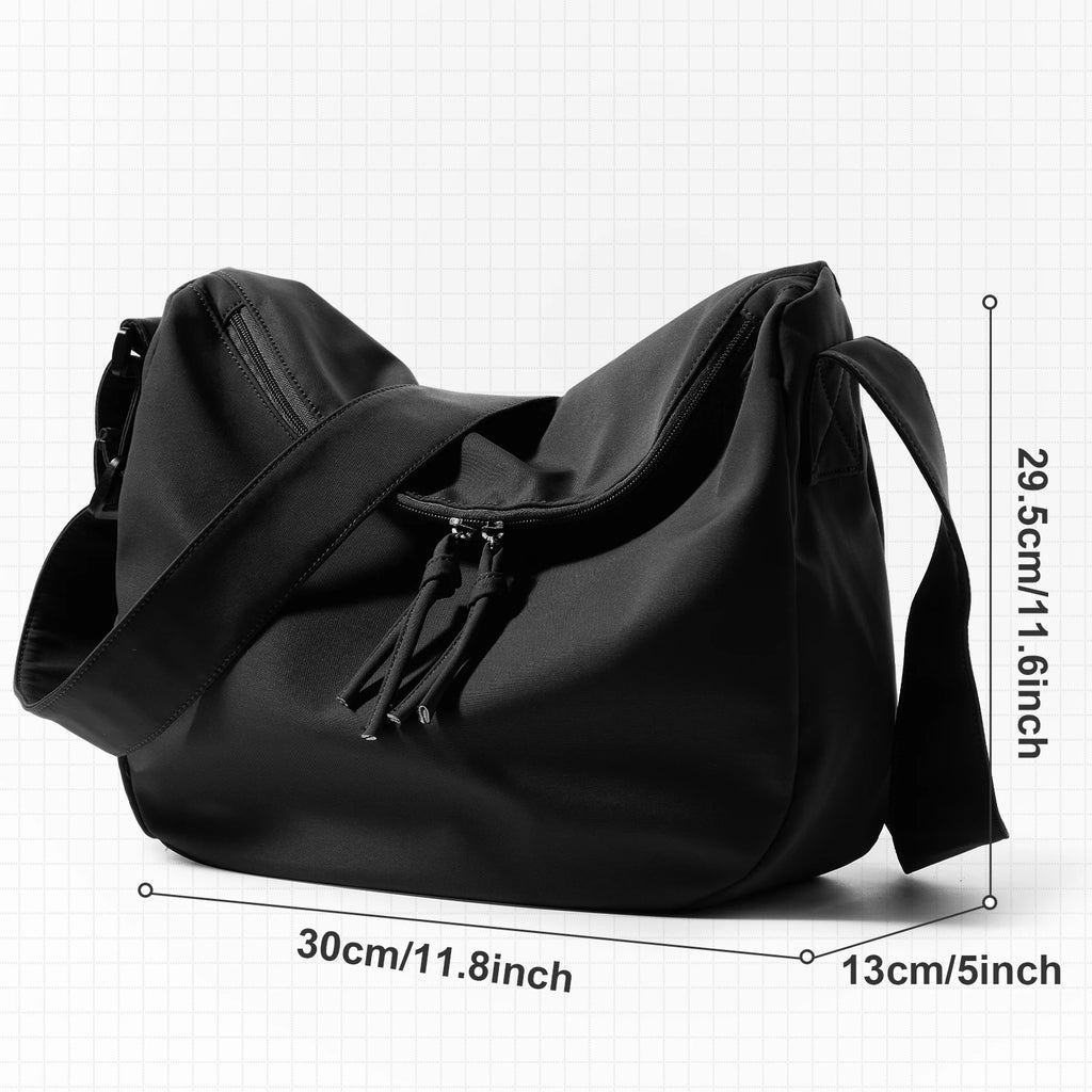 Fewchor Bolso bandolera unisex de nailon – Bolso bandolera de agua para la escuela, la ciudad y la universidad