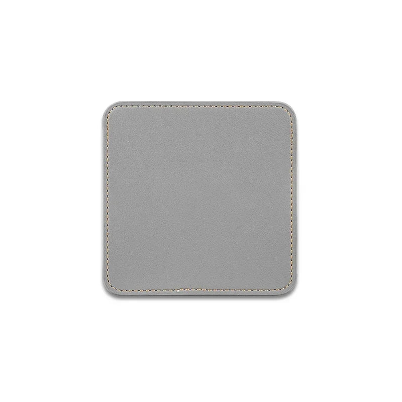 Personalisierte PU Leder Untersetzer (5er Set) – Wasserdicht, hitzebeständig & rutschfest, runde Getränkeunterlagen mit Logo für Zuhause & Bar