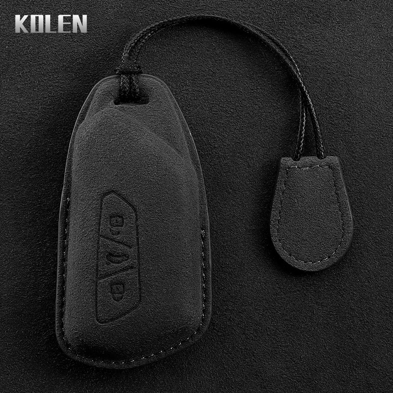 Premium Leder Autoschlüssel Etui für VW Golf 8 (MK8), ID.4, ID.6 – Passend für Skoda Octavia A8, Seat Leon FR MK4 & Cupra