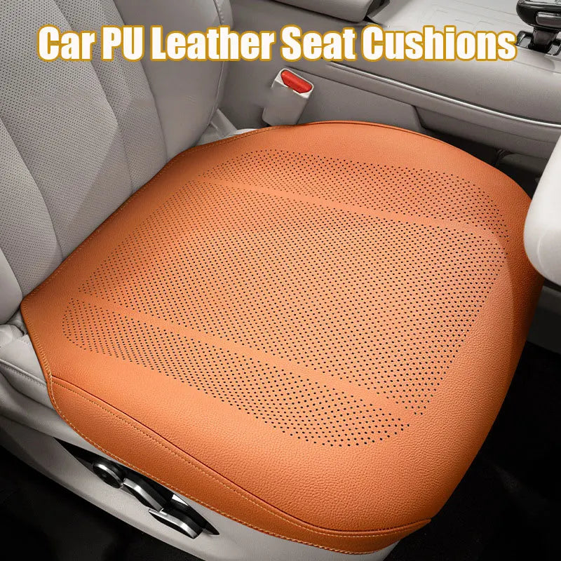 Coussin de siège de voiture en cuir Nappa – Housse de protection atmungsive, coussin de siège universel universel pour siège de commande et de rangement, porte-écrous