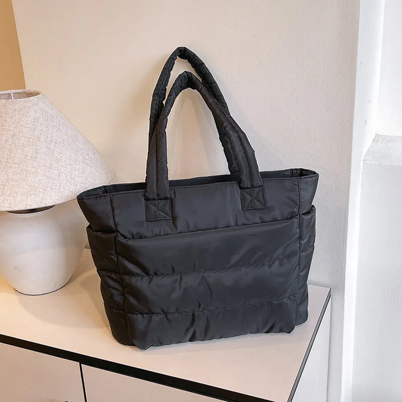 Damen Nylon Tote Bag – Große Kapazität, Vielseitige Schultertasche für Alltag & Arbeit