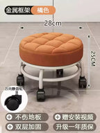 Niedriger Rollhocker aus Metall mit leisen Universalrollen – Beweglicher Schuhwechselstuhl für Haushalt &amp; Wohnzimmer