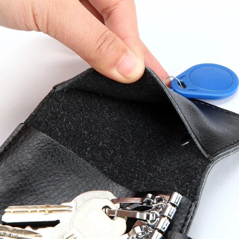 Echtes Leder Schlüsselanhänger Wallet - Schlüssel Organizer &amp; Mini Kartenetui für Herren und Damen 