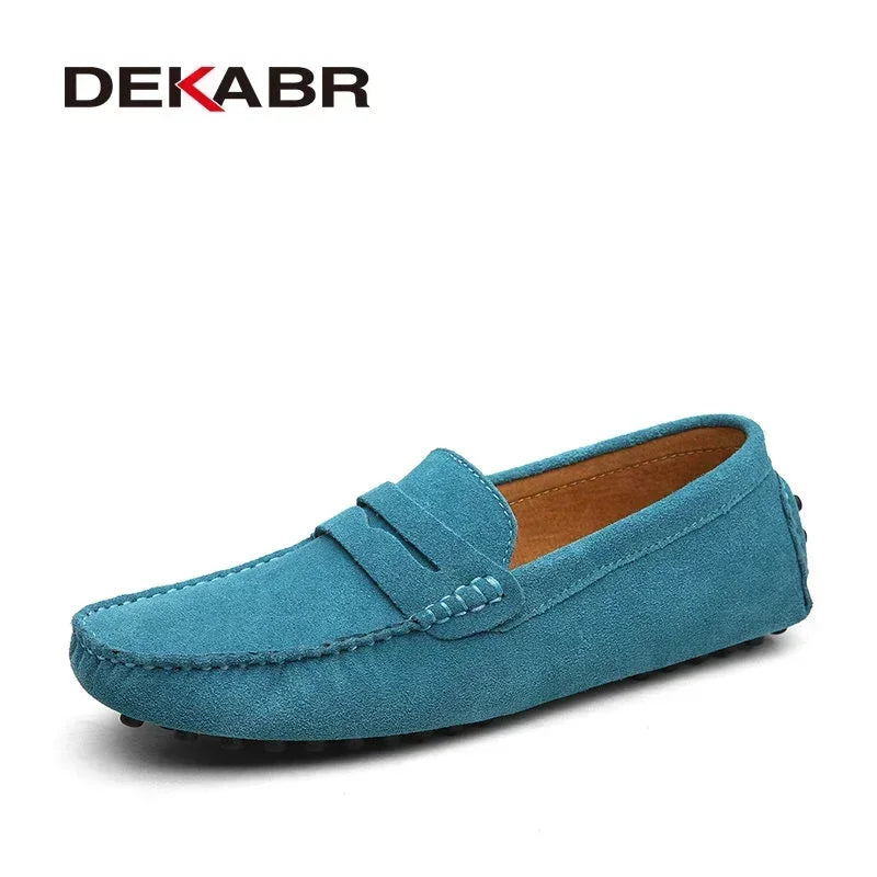 DEKABR Herren Loafer aus echtem Rindsleder – Bequeme Slip-On Mokassins & Driving Shoes in großen Größen bis 49