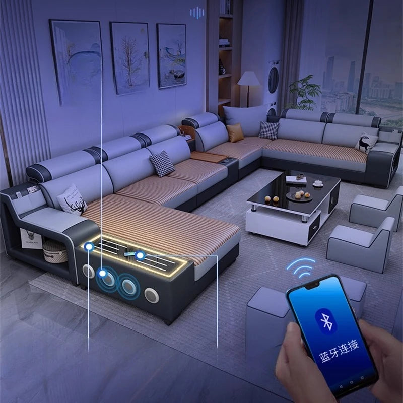 Designer Luxus Ledersofa – Modernes, erweiterbares Center-Seater & Sectional Sofa aus Echtleder für exklusive Wohnräume