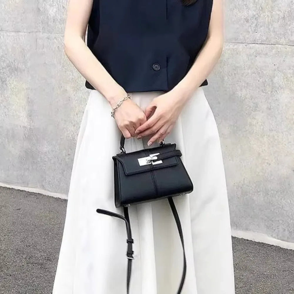 Trapezförmige Damen Handtasche aus PU-Leder – Elegante Top-Handle Bag im Nischen-Design, vielseitig & modern (2025)