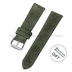 Vintage Uhrenarmband aus echtem Wildleder – Handgenähtes Suede Leder Watchband 18–24 mm für Seiko, Huawei & klassische Armbanduhren