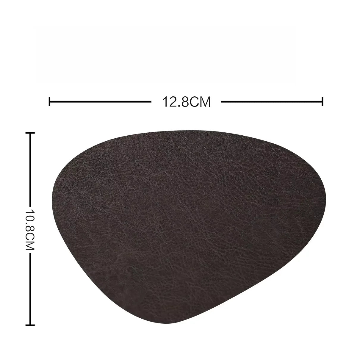 4er Set Leder Untersetzer rund – Kunstleder Getränkeuntersetzer mit Logo, stilvolle Tassenunterlagen für Kaffee, Tee & Tischdekoration