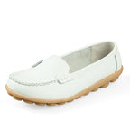 TIMETANG Damen Leder Flats – Handgefertigte Slip-On Ballerinas, Komfort-Loafers aus echtem Leder
