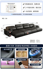 Luxuriöses schwarzes Echtleder Sofa mit Relax- & Schlaffunktion – Modernes Designer Ecksofa & Daybed für stilvolle Wohnzimmer