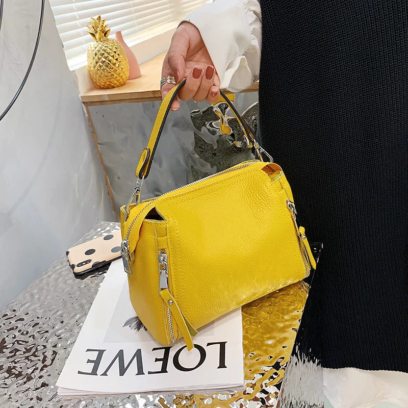 Luxuriöse Damen Handtasche aus 100 % echtem Rindsleder – Hochwertige Schulter- &amp; Tote Bag mit großem Fassungsvermögen 