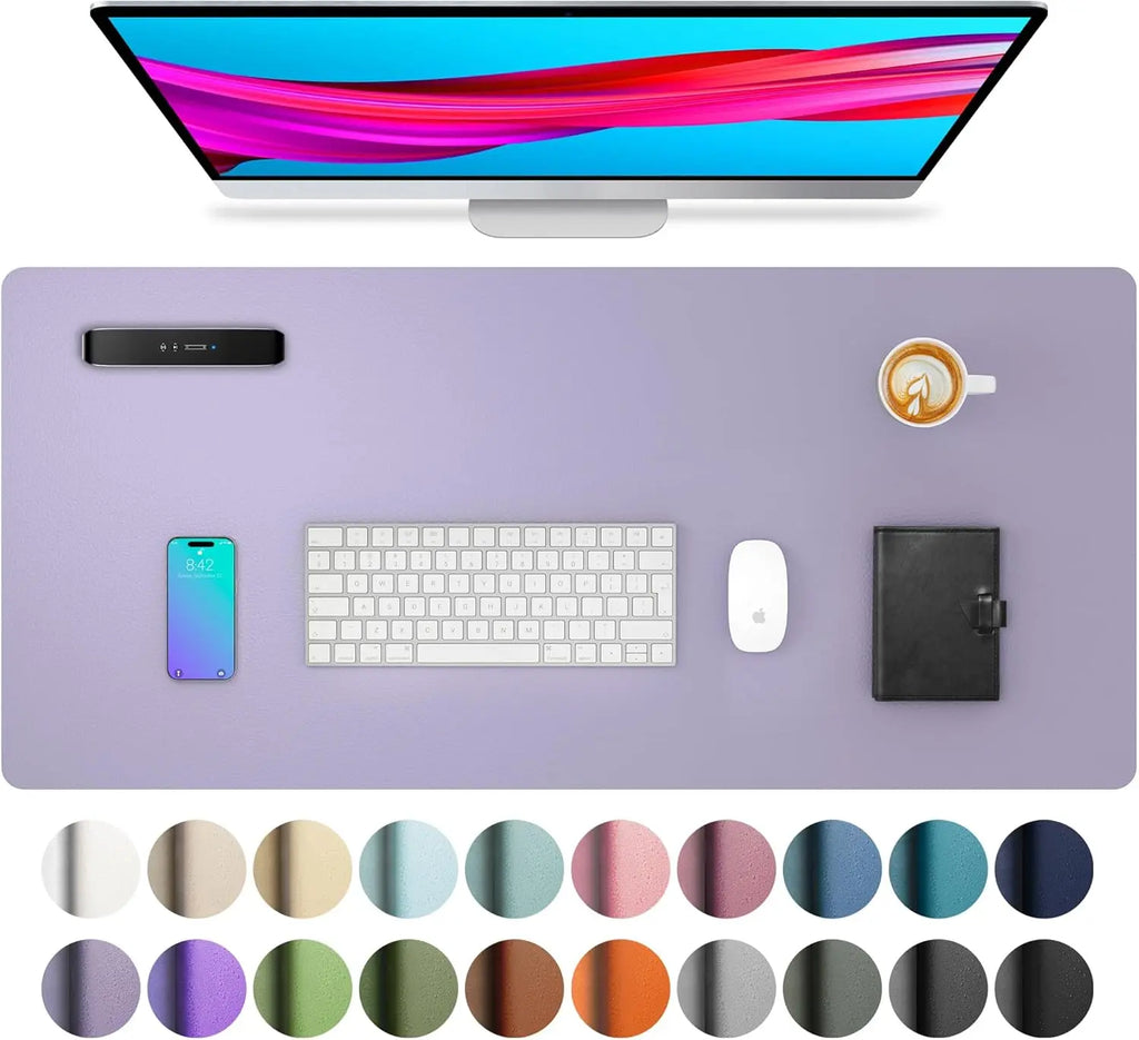 Großes Leder Mousepad & Schreibtischunterlage – Wasserdichte PU Leder Desk Mat für Büro, Homeoffice & Gaming