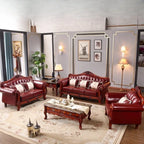 Skandinavisches Designer Ledersofa aus Rindsleder mit Massivholz – Moderne Wohnlandschaft für Wohnzimmer &amp; Schlafzimmer, individuell konfigurierbar