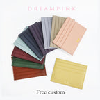 Personalisierter Leder Kartenhalter mit Initialen – Slim Wallet aus echtem Rindsleder für Damen &amp; Herren