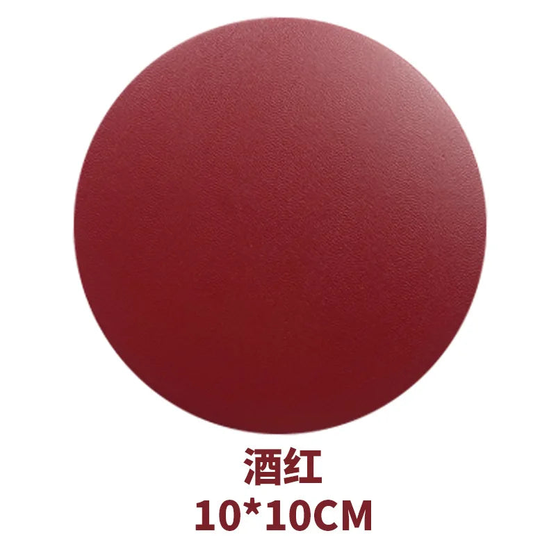 Runder Kunstleder Untersetzer – Wasserdicht & hitzebeständig, stilvolle Tassenunterlage im American Style für Kaffee & Tee